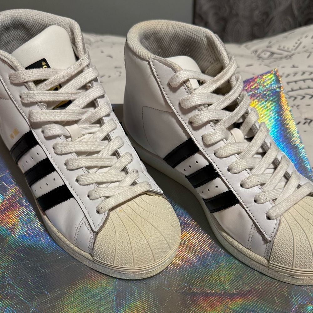 Adidas Classic White and Black Sneakers